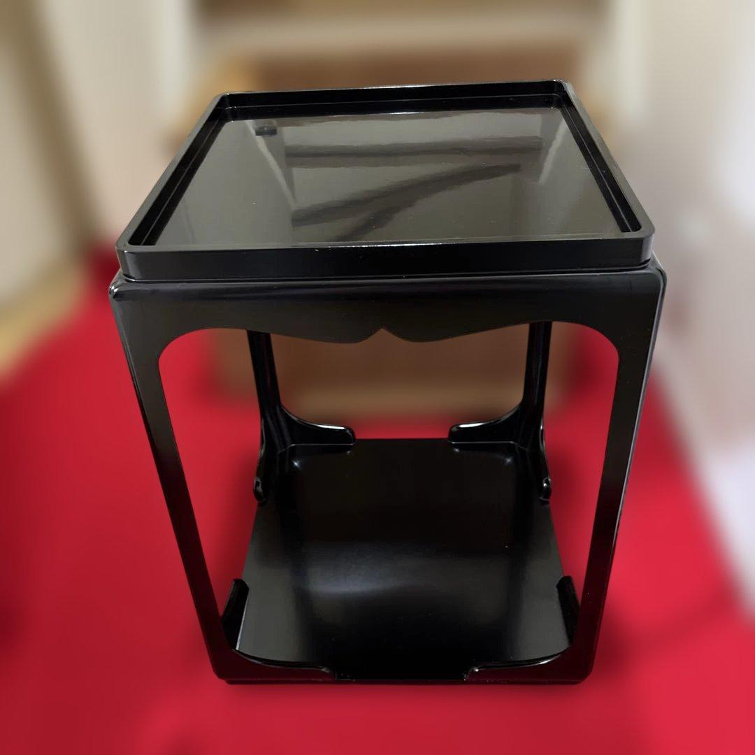 品茶道具 塗師 木製黒真塗 高麗卓 煎茶道具 茶棚 棚 置棚 茶台 水指棚