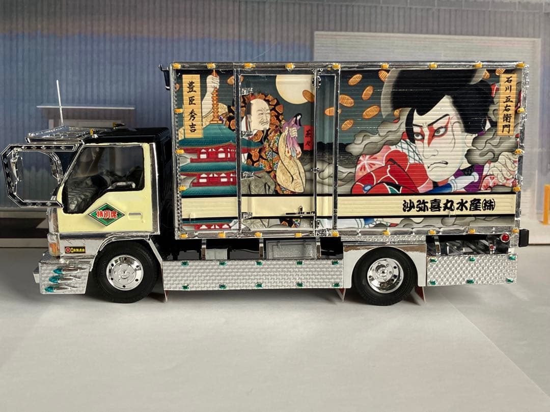 アオシマ　デコトラ風神.雷神エルフ自作改造品