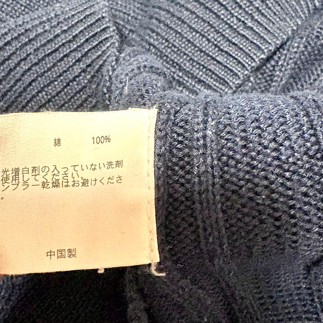 【極美品】ブルックス ブラザーズカントリークラブ　ケーブルニットベスト　紺　XL
