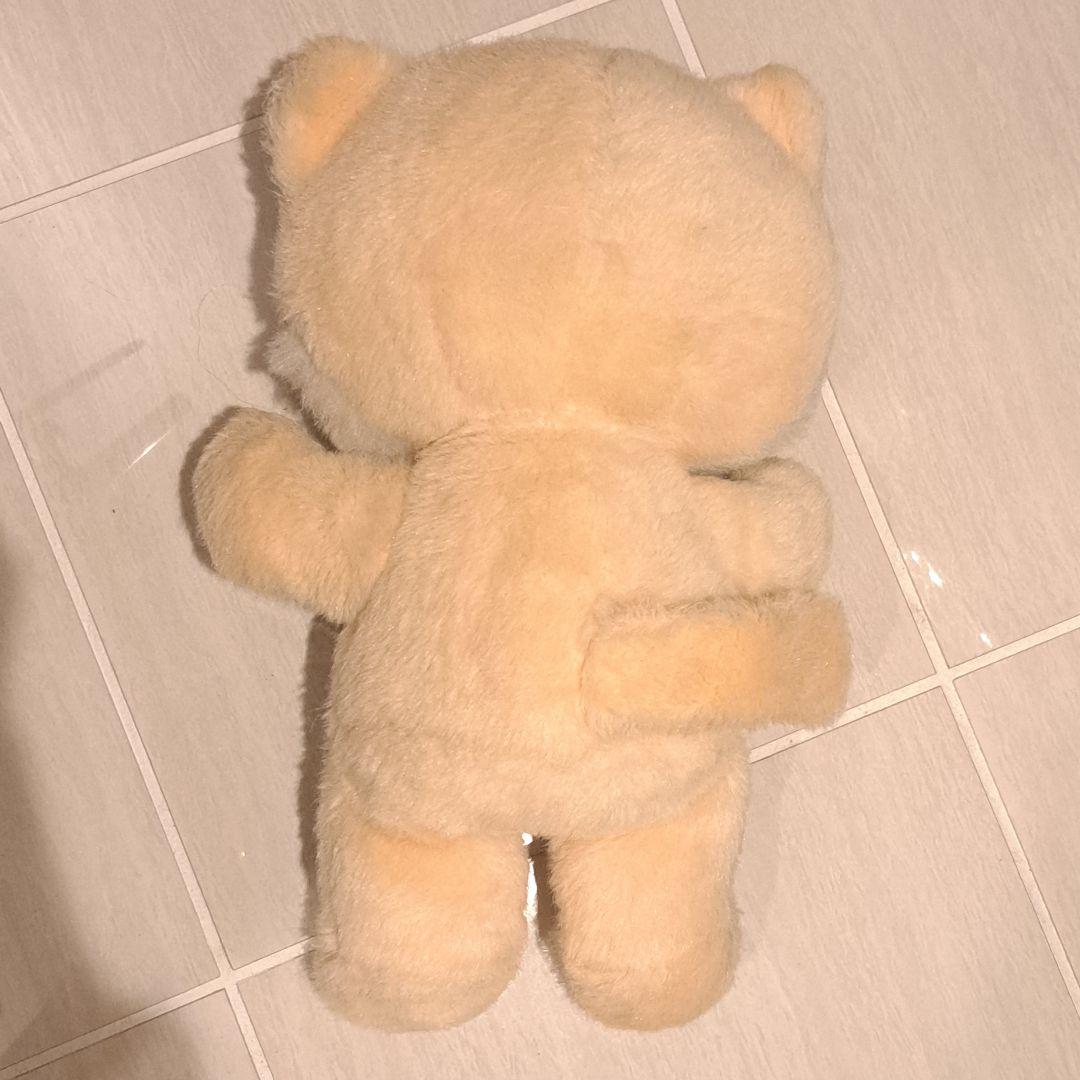 昭和レトロな猫のぬいぐるみ クリーム色 ヴィンテージ　ビンテージ　アンティーク