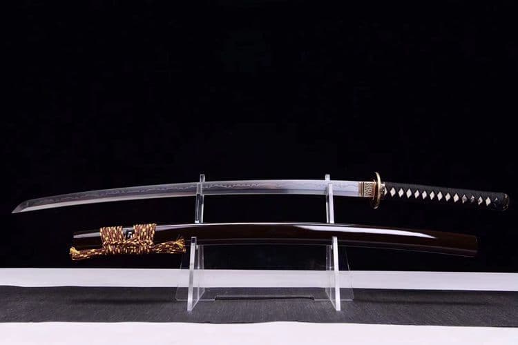 1095鋼焼刃研磨灰日本式打刀 武具　刀装具　日本刀　模造刀 居合刀