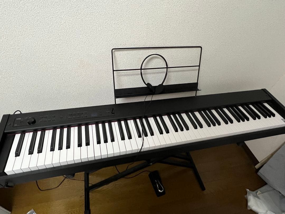 2024年製 美品KORG D1 ブラック 電子ピアノ キーボードスタンド付き
