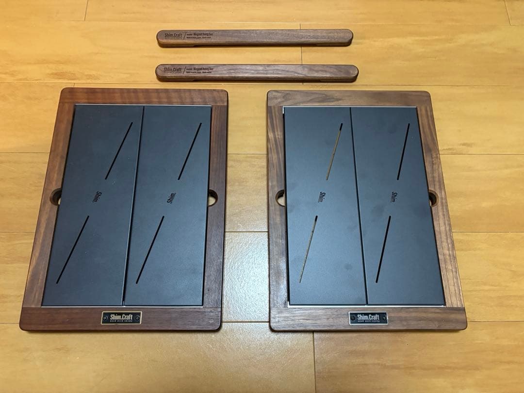 シムクラフト　stfシェルコン25ウォールナット×2 横の棒×2 2セット