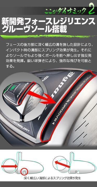 【新品】ほぼ高反発!★最強反発力の飛び! ダイナミクス USTマミヤ仕様 1W