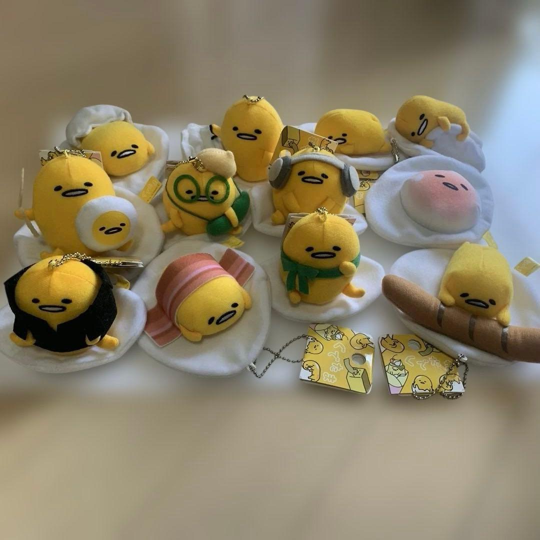ぐでたま　ボールチェーン　マスコット　12個セット　＋ストラップ　3点おまけ付き