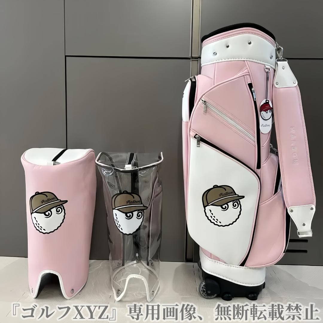 マルボンゴルフ キャディバッグ Malbon Golf　キャスター付きバッグ 桜