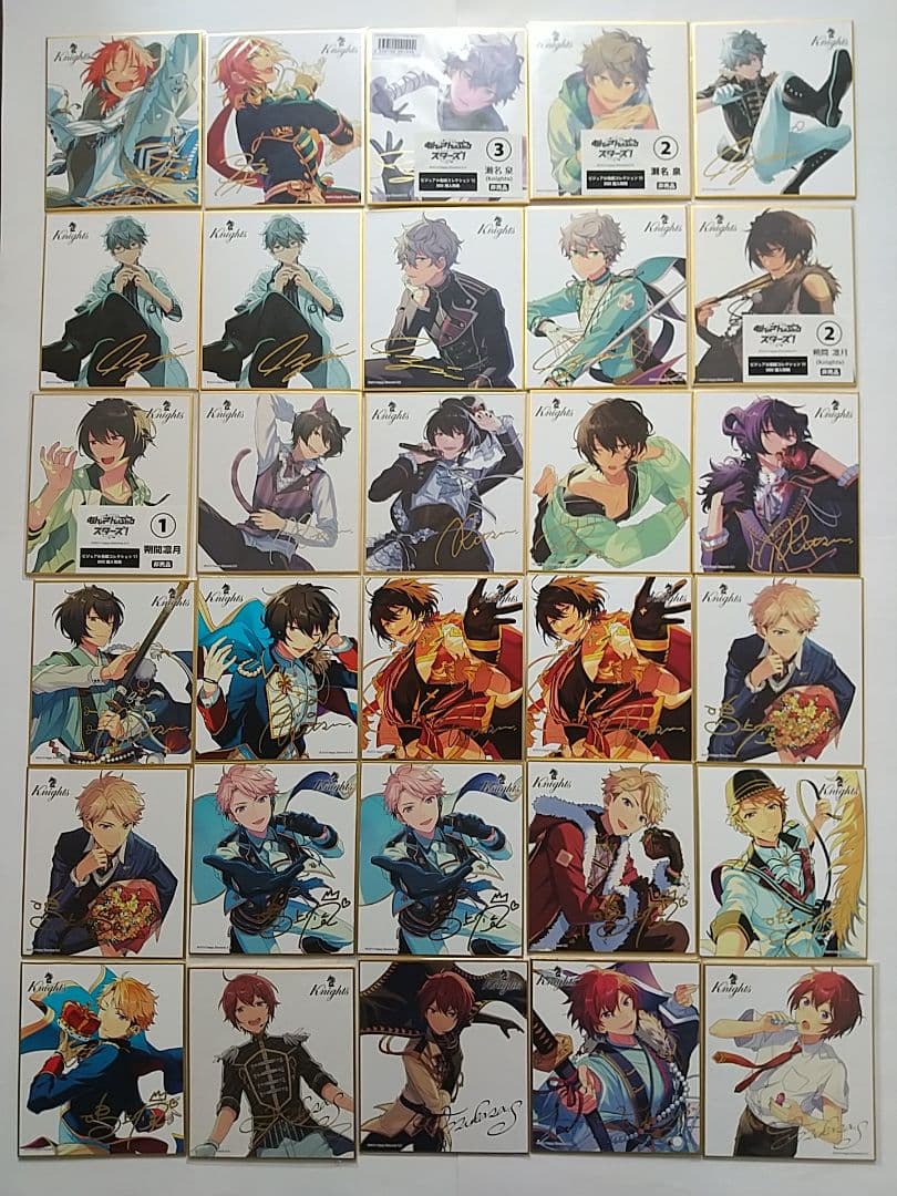 あんさんぶるスターズ あんスタ 色紙 Knights レオ 泉 凛月 嵐 司