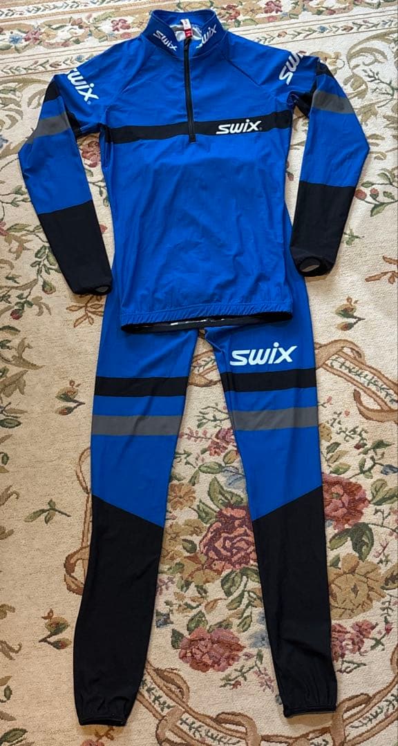 swixクロスカントリースキーレーシングツーピース青色UNISEX XS