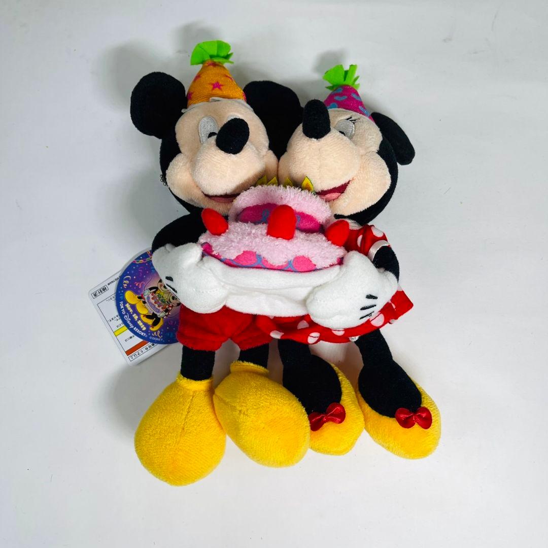希少 レア ミッキー ミニー ぬいぐるみバッジ バースデー ぬいば