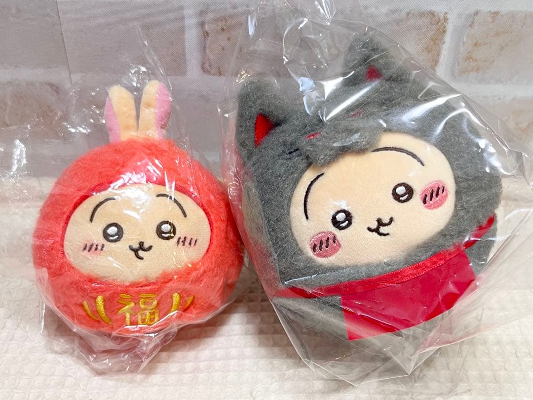 お顔厳選　ちいかわ　だるまになっちゃった！　もぐもぐ本舗　稲荷だるま　うさぎ