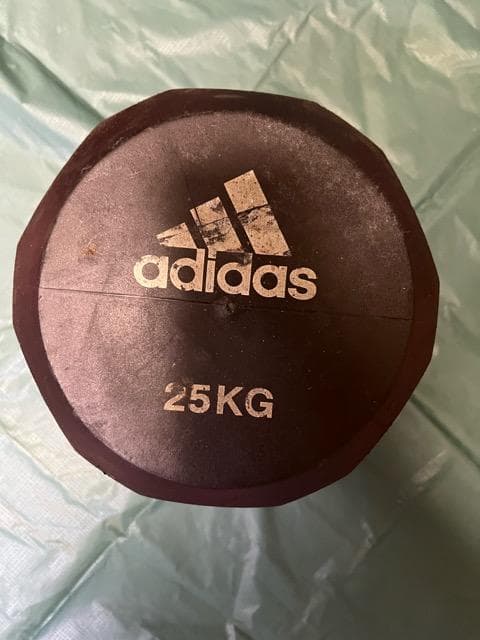 【美品】 ダンベル 25kg 2個セット アディダス 固定ダンベル セット1