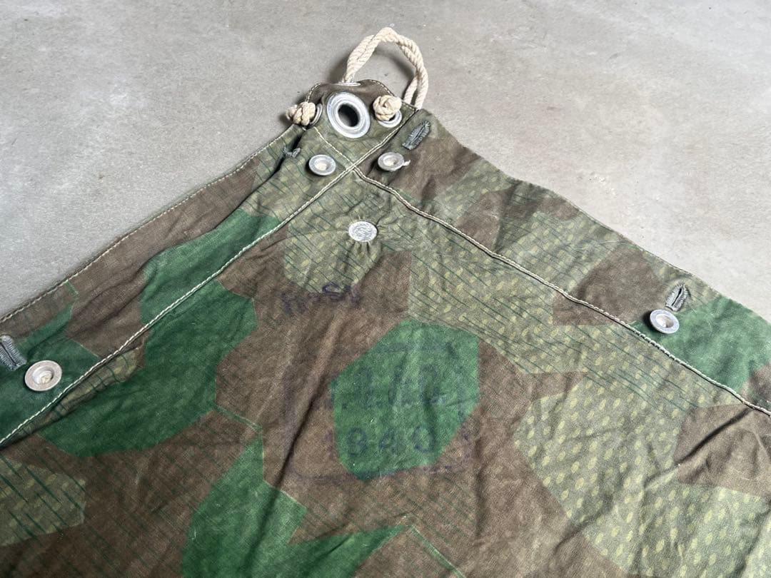 1940年製 スイス軍幕 スプリンターカモ ツェルトバーン ミリタリー テント