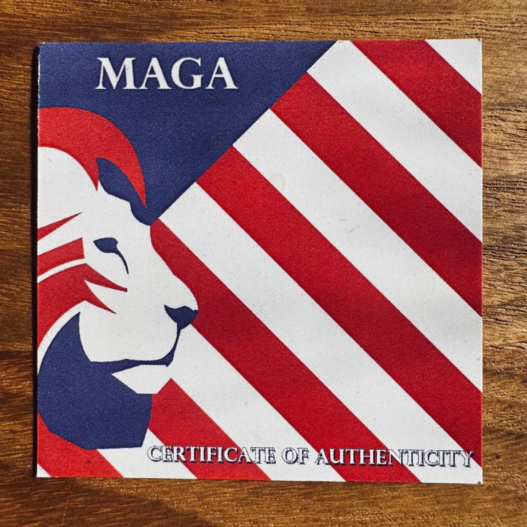 （希少！！！）トランプ大統領　1オンス カラー銀貨　MAGA シリアル番号001