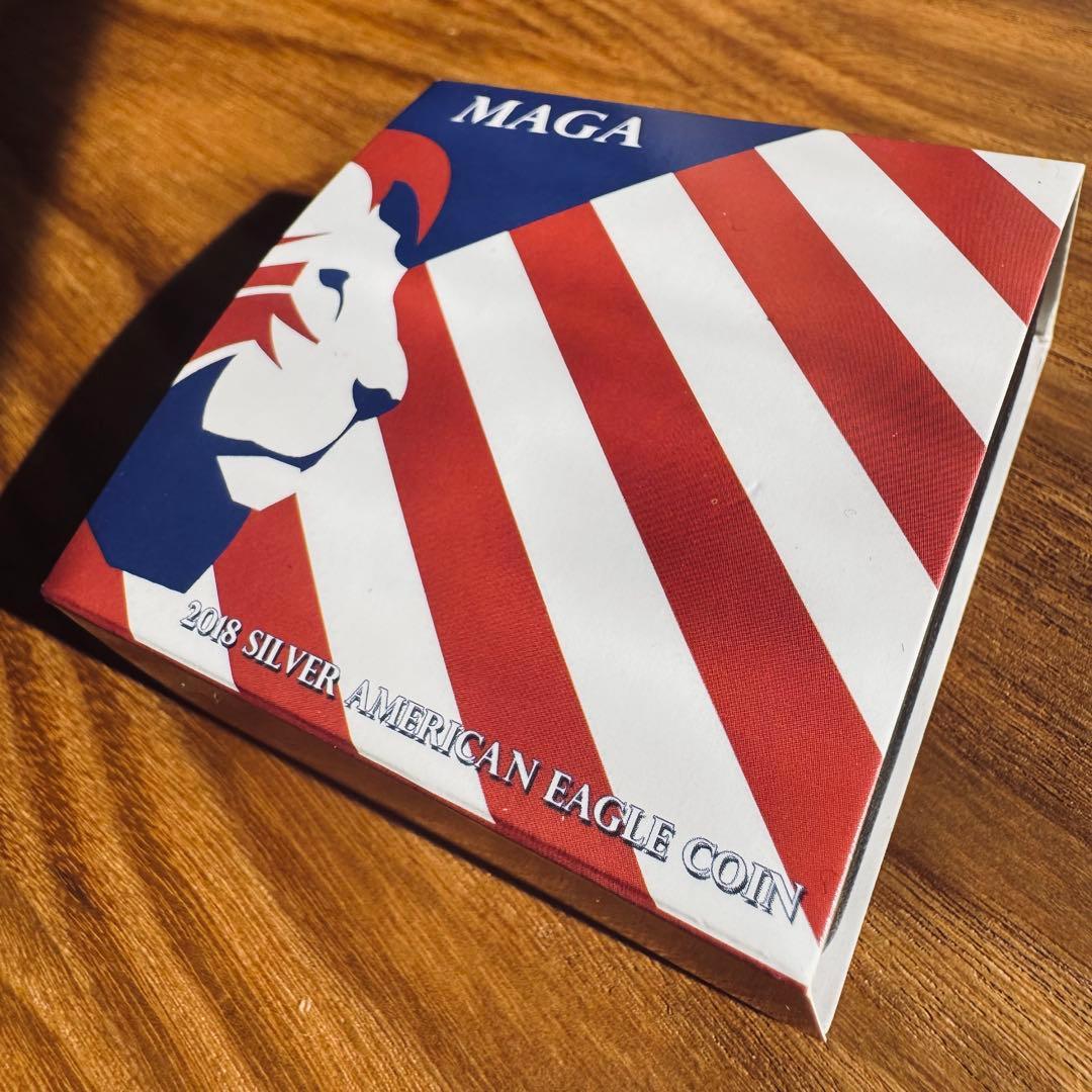 （希少！！！）トランプ大統領　1オンス カラー銀貨　MAGA シリアル番号001