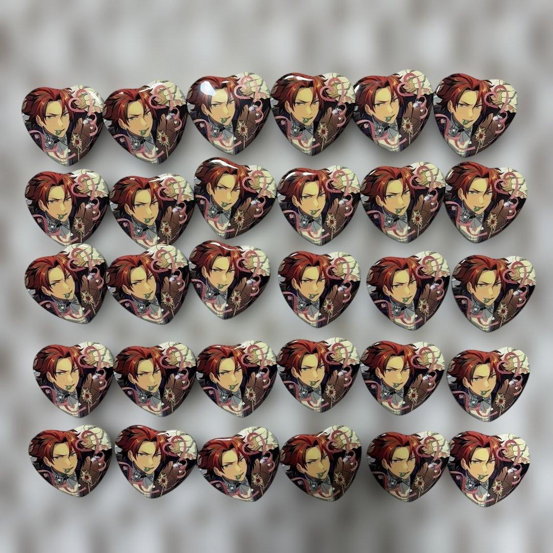 鬼龍紅郎　ハート型　缶バッジ