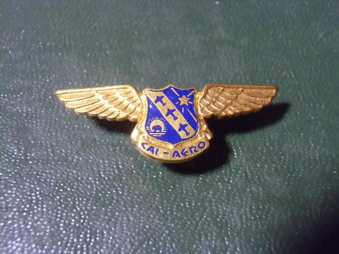 ★アメリカ軍＊希少＊１９４０年代＊カリフォルニア航空飛行学校章（実物)