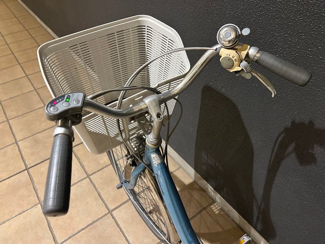 兵庫県神戸市より！Panasonic電動アシスト自転車 青色 Ni-MH