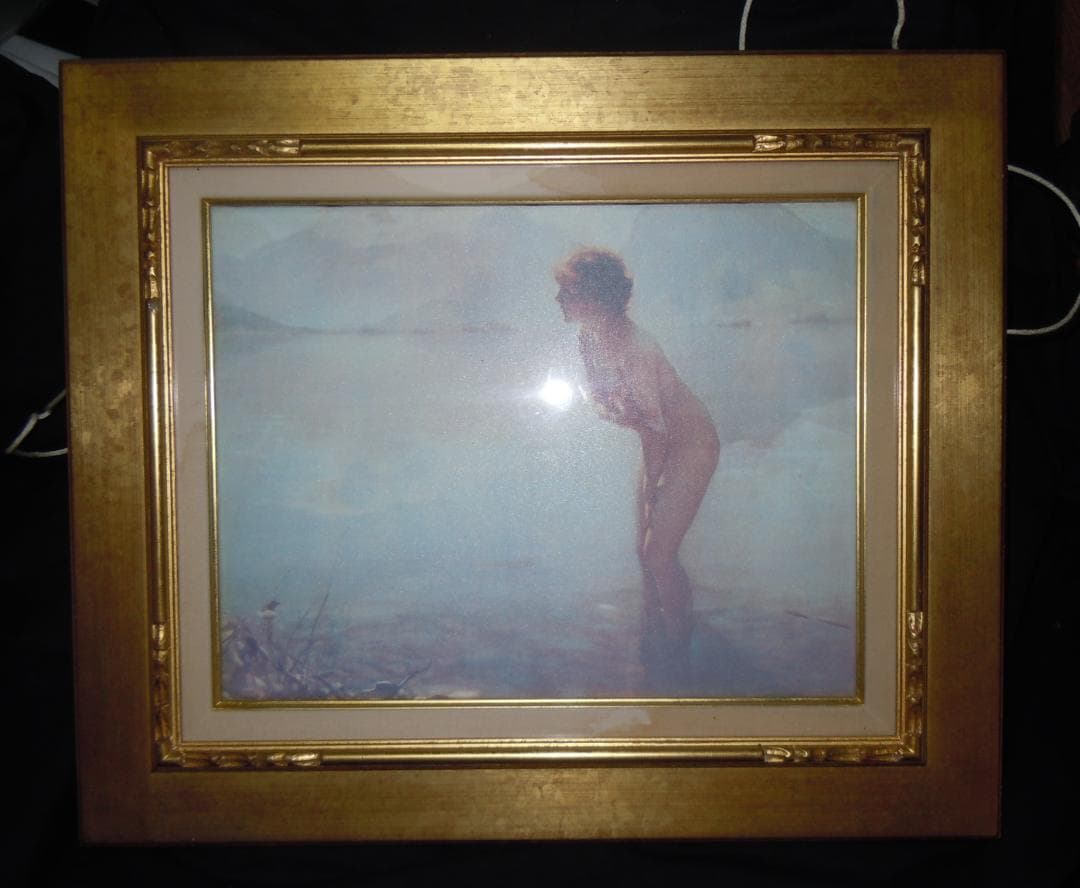 洋画　ポール・シャバス　九月の朝　September Morn 複製画