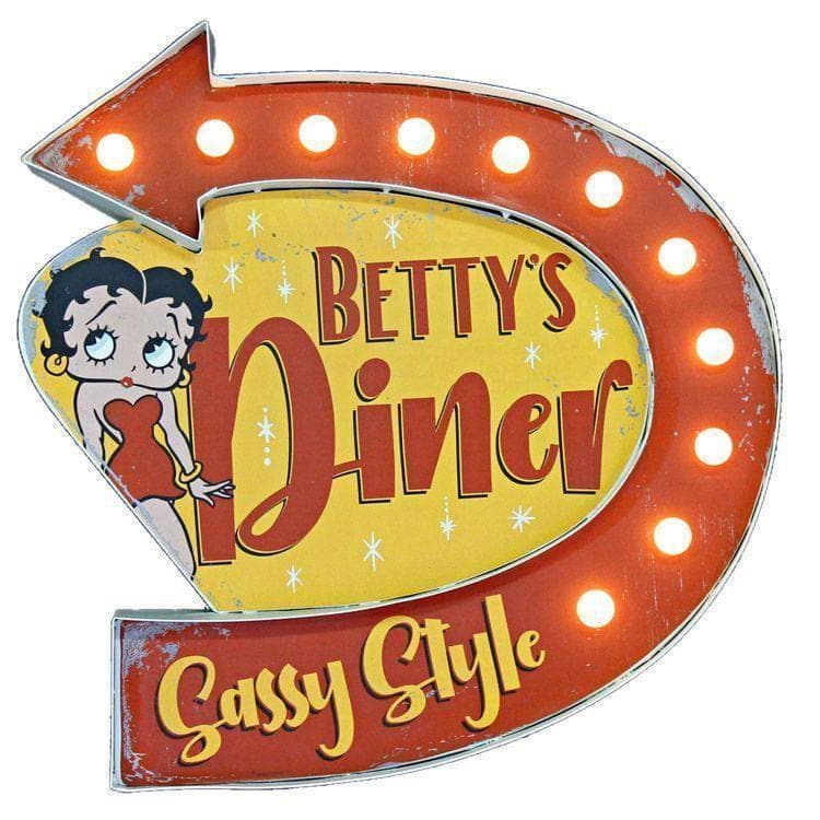 Betty Boop [ベティ ブープ] アローライト　サイン ダイナー 看板