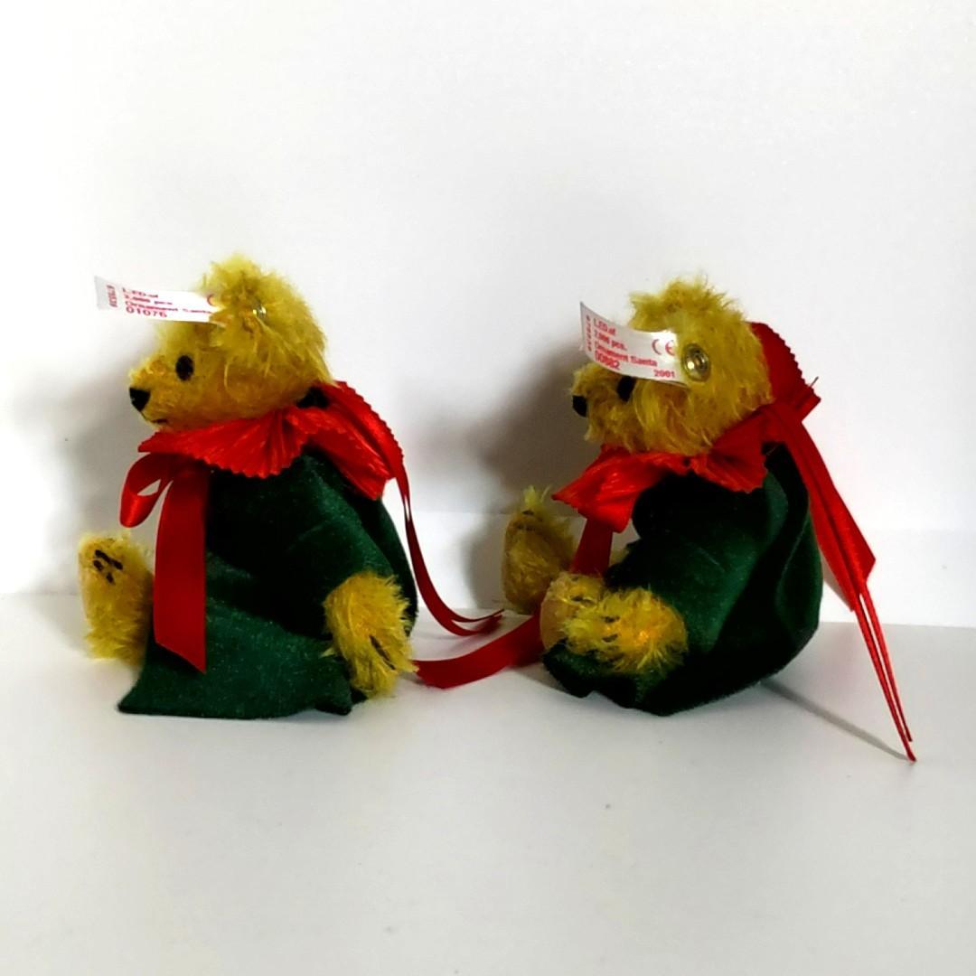 Steiff　シュタイフ　クリスマス　オーナメント　テディベア　2体セット