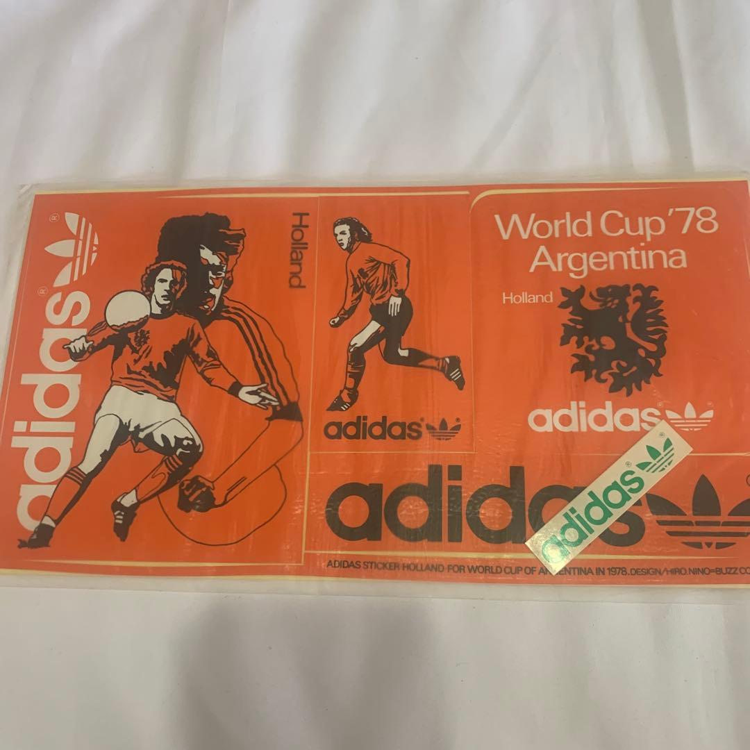 新品未使用ヴィンテージadidasステッカーオランダ代表ヨハン　ニースケンス