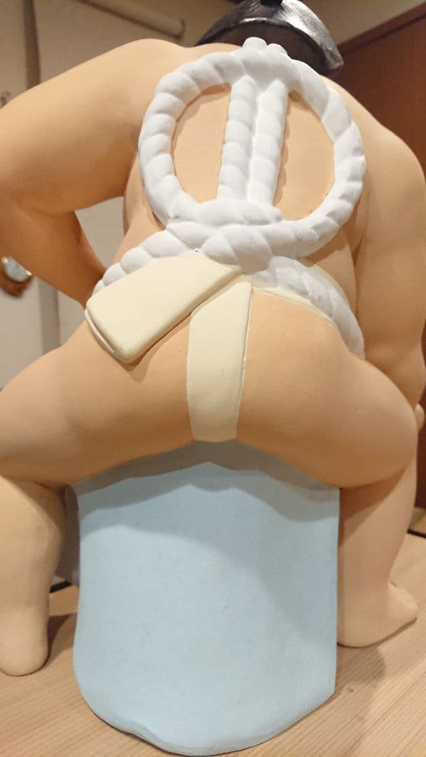 稀少 作家名有 博多人形 土俵入り 陶器製 横綱 フィギュア 約30cm
