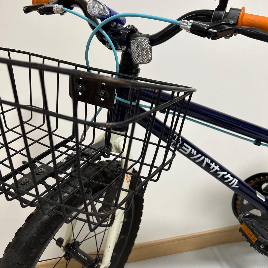 ヨツバサイクル　18インチ　キャプテンネイビー　前カゴ付き