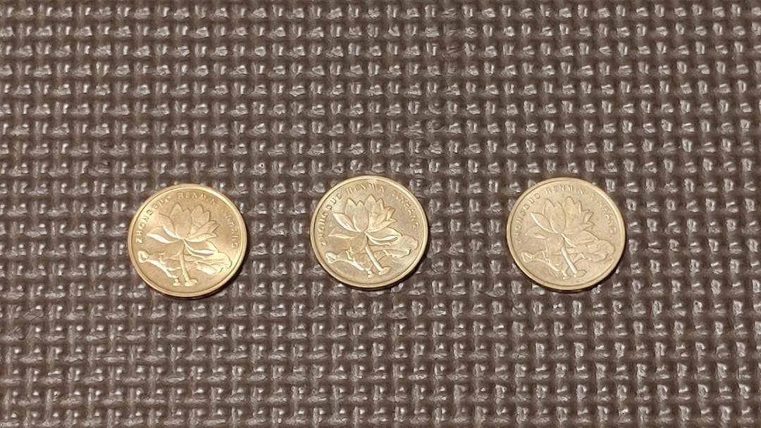 【中国古銭】1989年5分硬貨　古銭（新品）×48枚　　おまけ付