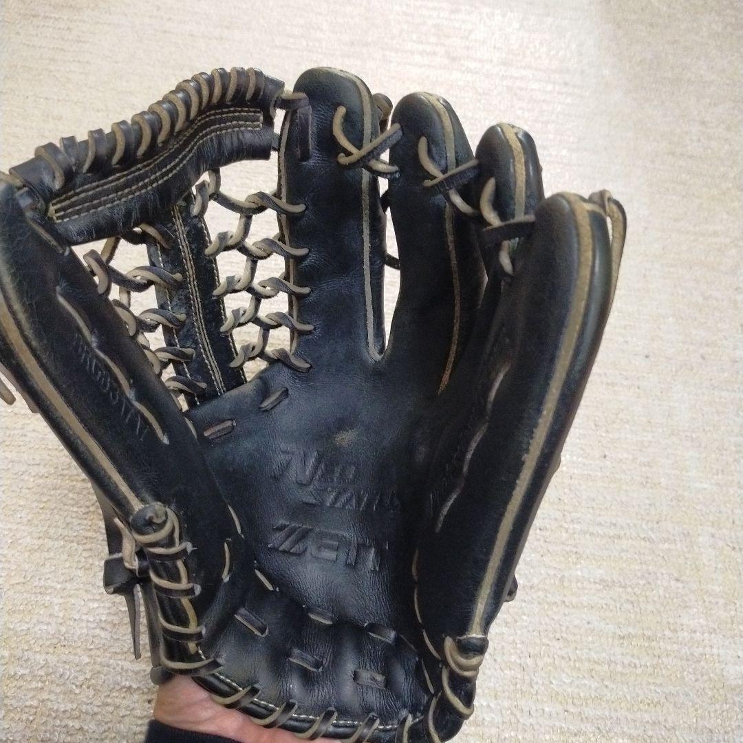 ゼット　ネオステイタス　一般軟式野球　グローブ　黒　大人用　外野手