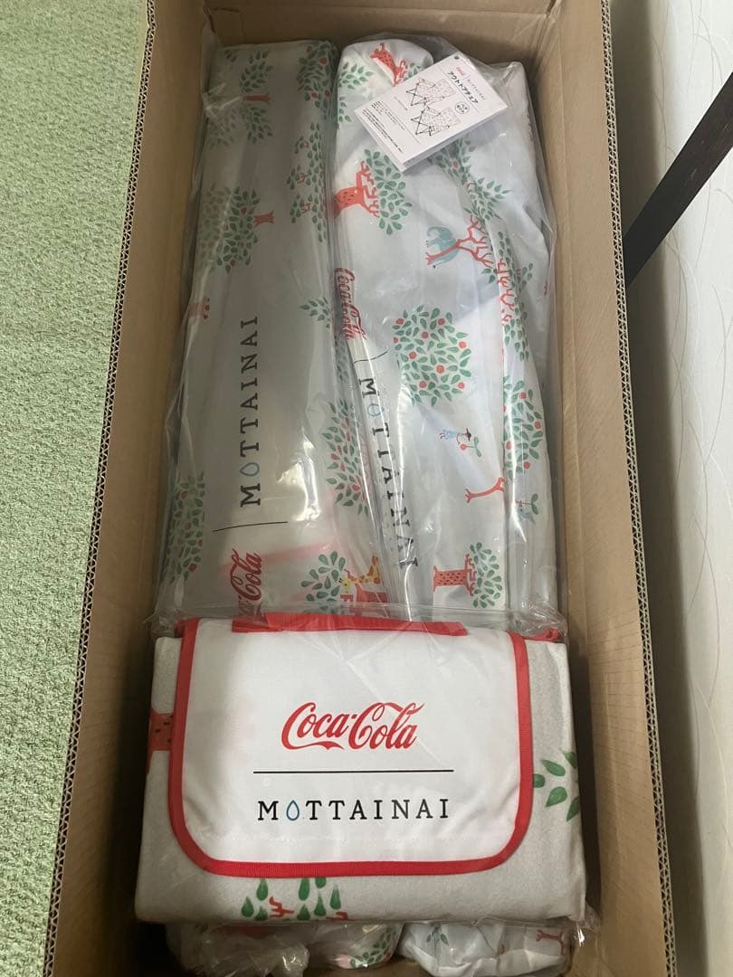 送料込♪当選品！コカコーラ×MOTTAINAI レジャーマット&チェア 2脚♪
