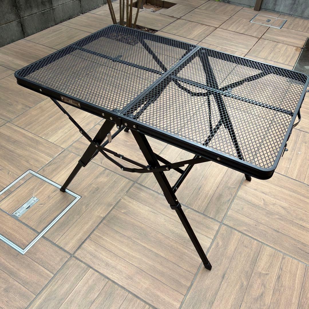 オガワ　３ハイ＆ローテーブル　タフメッシュ　ブラック