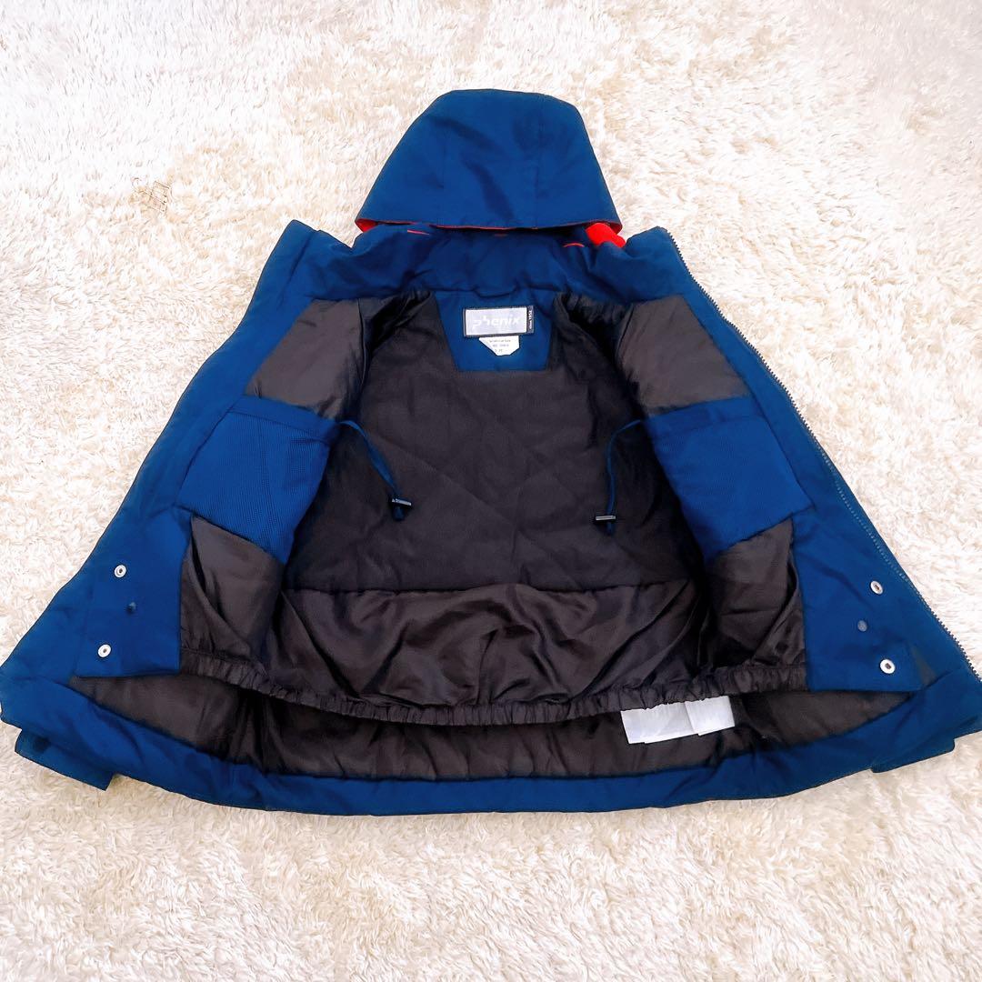 【フェニックス】スキーウェア　キッズ　上下セット　ネイビー　レッド　130 防寒