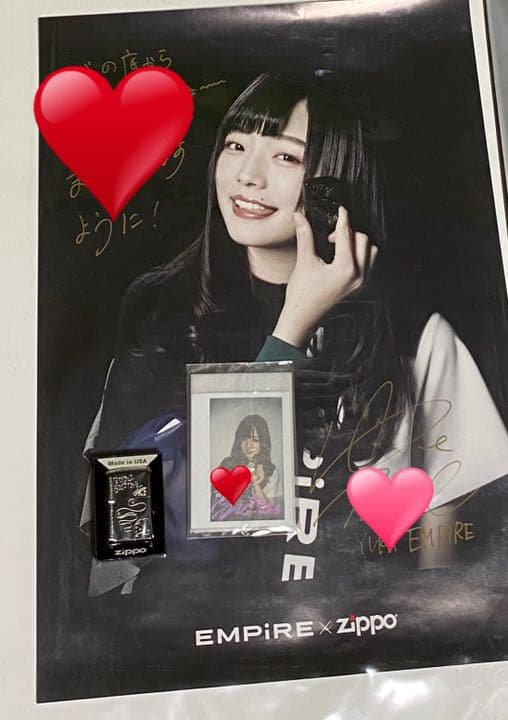 YUKA EMPiRE zippo限定仕様サイン入りワイドチェキ＆ポスター
