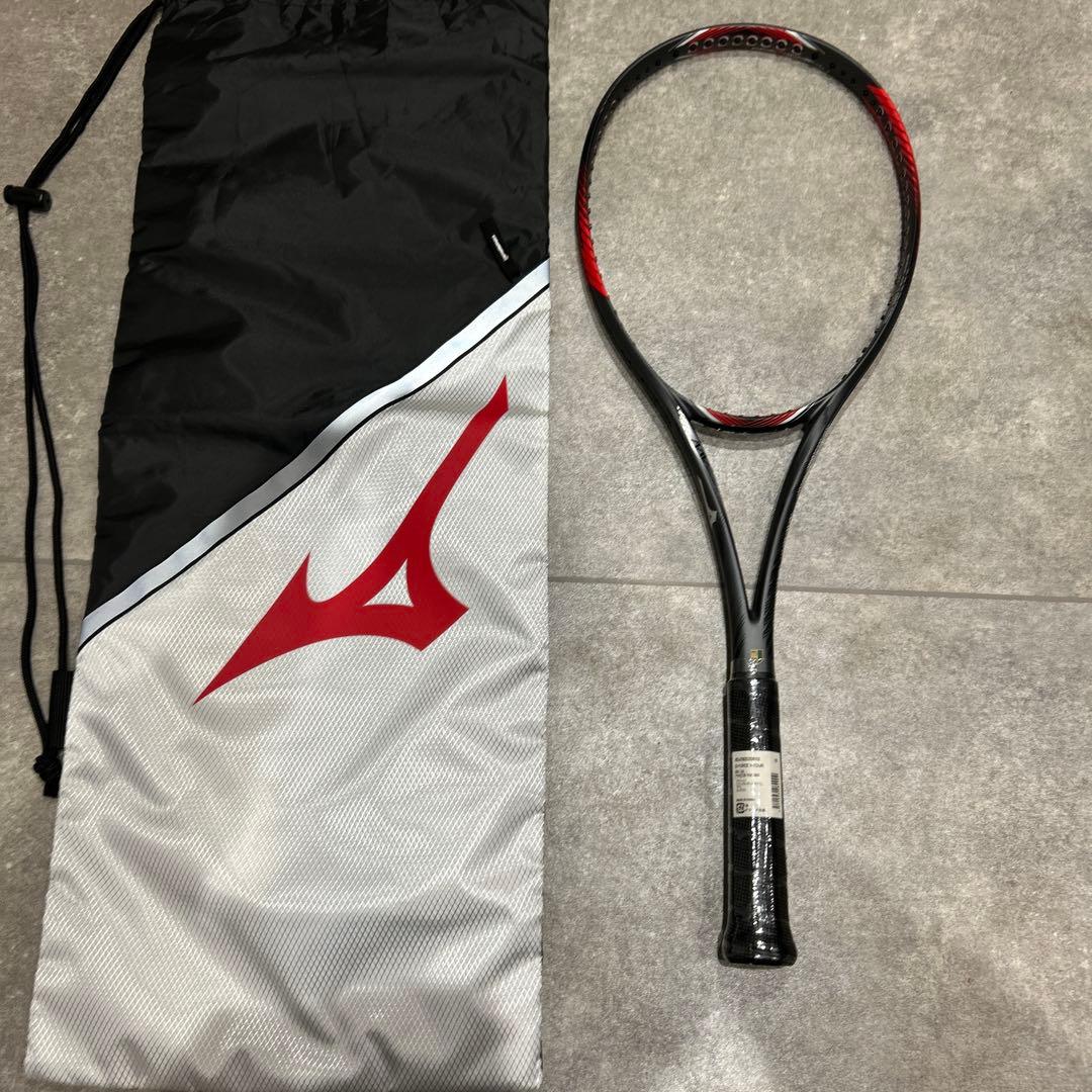 D FORCE V-TOUR新品 1U ソフトテニスラケット ブラック/レッド