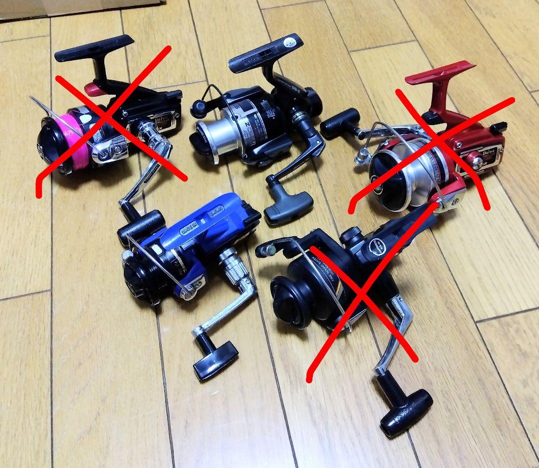 【ジャンク】主要メーカー オールド スピニングリール 5個