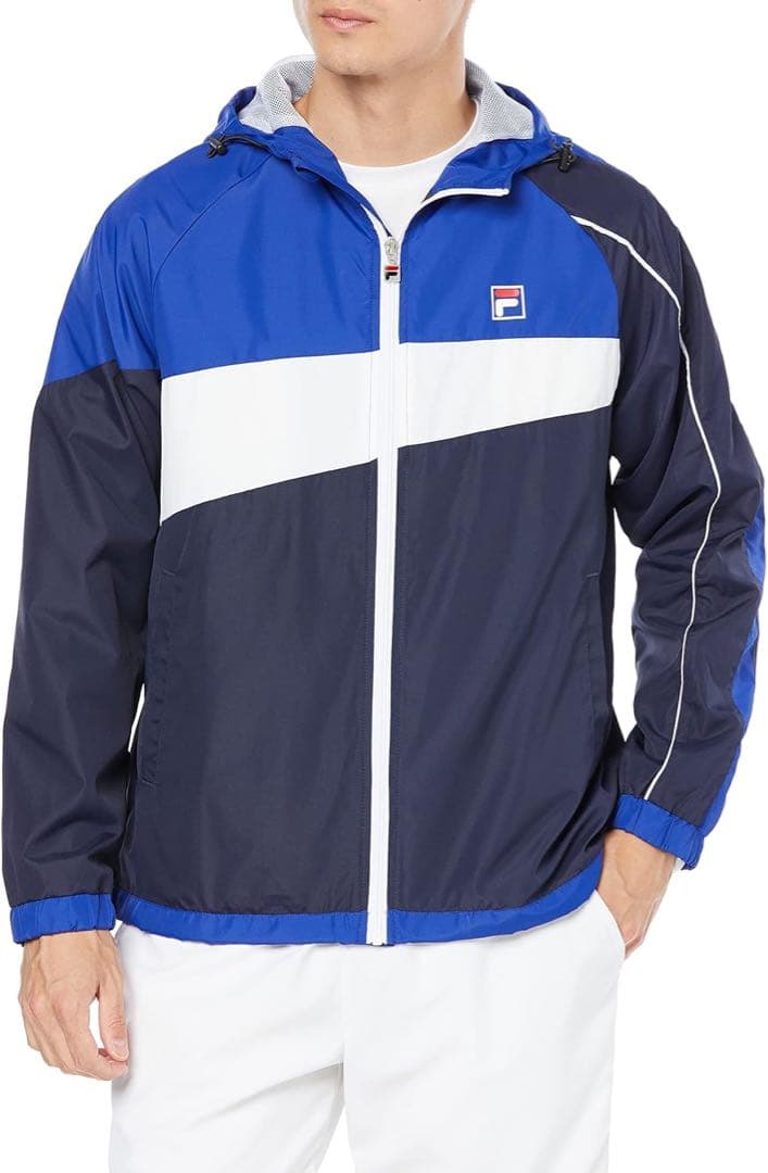 FILA フィラ ウィンドアップパーカージャケット VM7013青 メンズM新品
