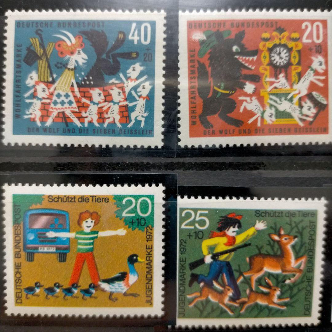 2289 外国切手 ドイツ切手 1963年グリム童話等 シリーズ9組36種新品