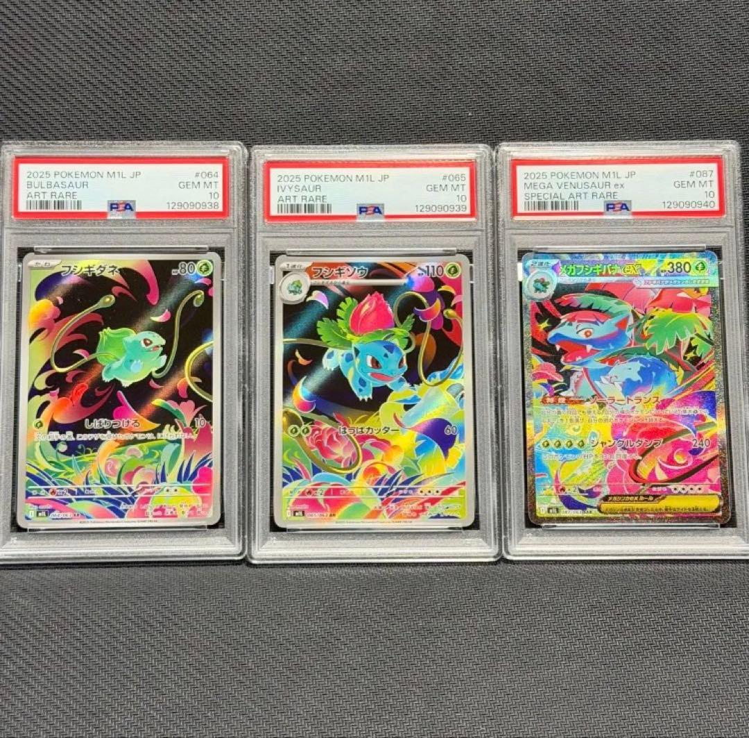 PSA10 3連番 フシギダネ　フシギソウ　メガフシギバナex AR SAR
