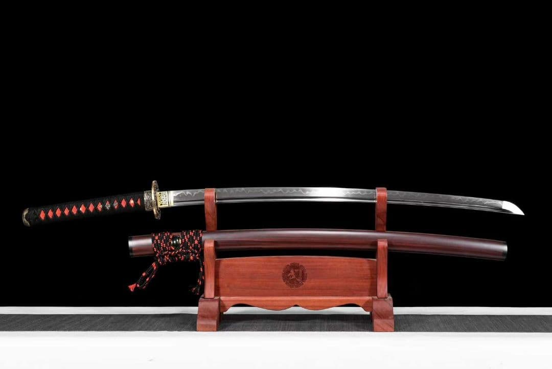 【赤炎の武士】 古兵器 刀装具 日本刀　模造刀 居合刀 武士道 鑑賞用 美術刀