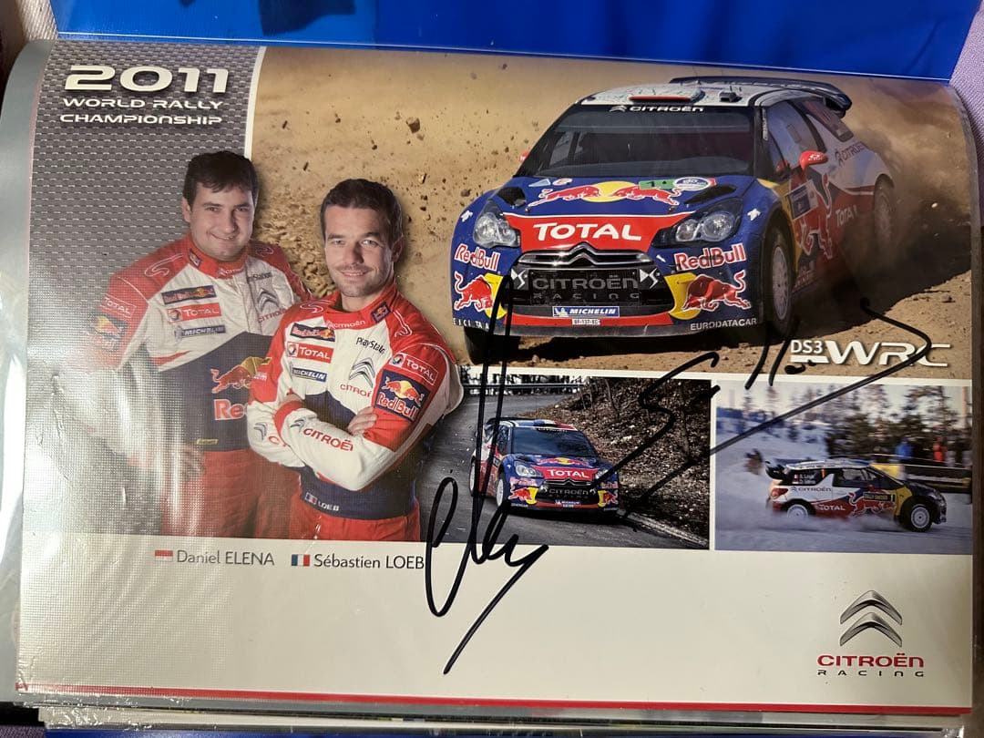 2011年 WRC セバスチャン・ローブ 直筆サイン入りA4フォト