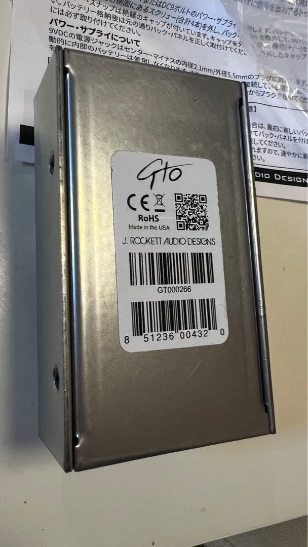 ギター J. Rockett Audio Designs GTO Overdrive