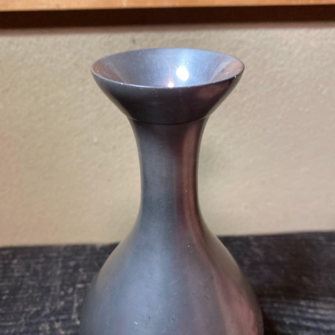 錫徳利B京錫源製　8cm18cm 461g