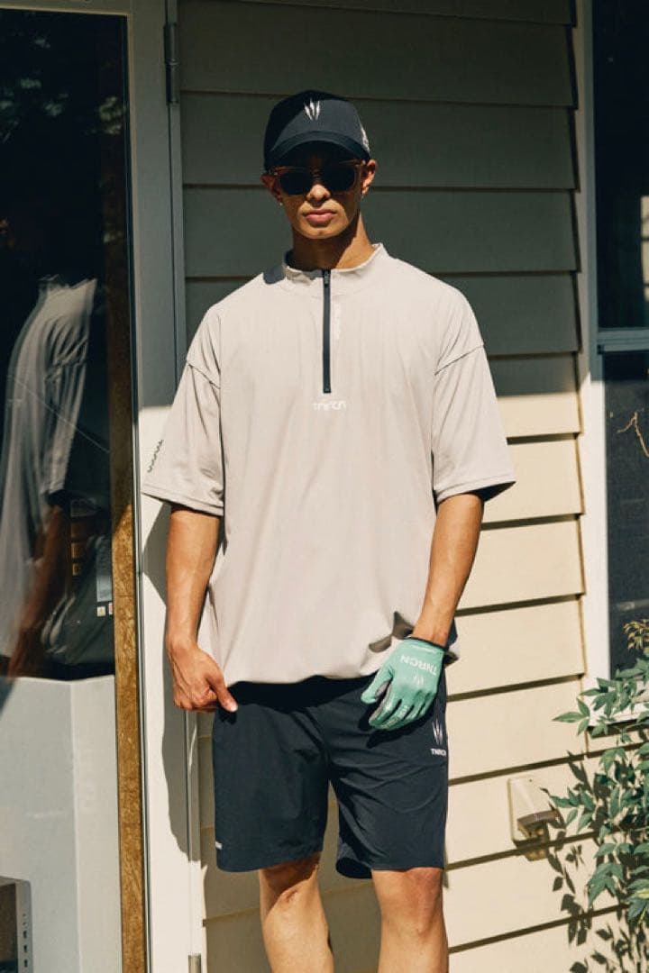 TNRCN HALF-ZIP TEE RUFFLOG サイズM