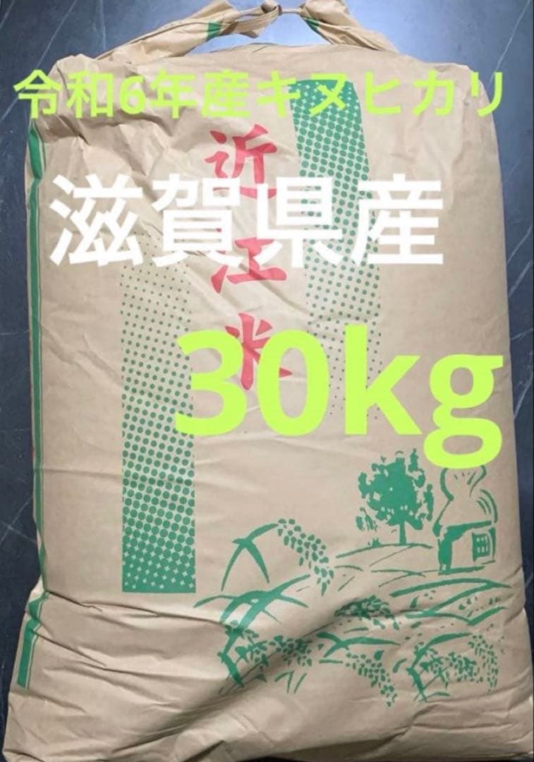 滋賀県産　キヌヒカリ　令和6年産　真空パック　玄米　30kg