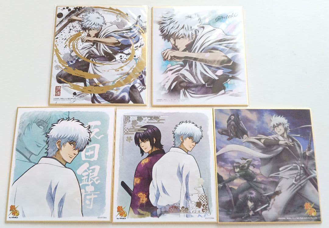 銀魂　ミニ色紙　箔押し　色紙art　JWトレーディング色紙　高杉晋助　坂田銀時