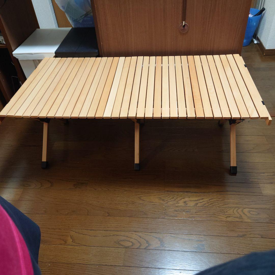 ハイランダー　ウッドロールトップテーブル120