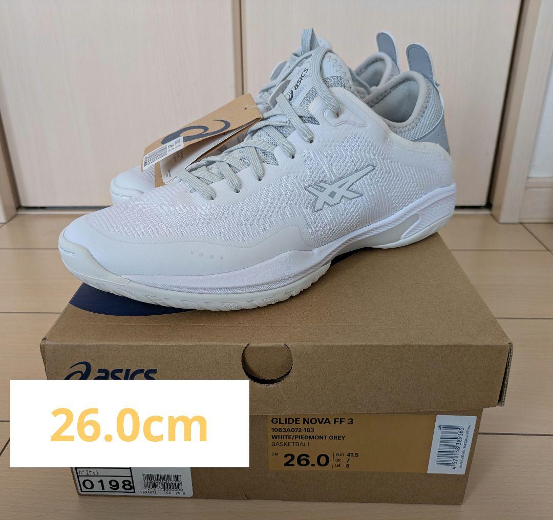 asics GLIDE NOVA FF 3 26.0cm ホワイト/グレー