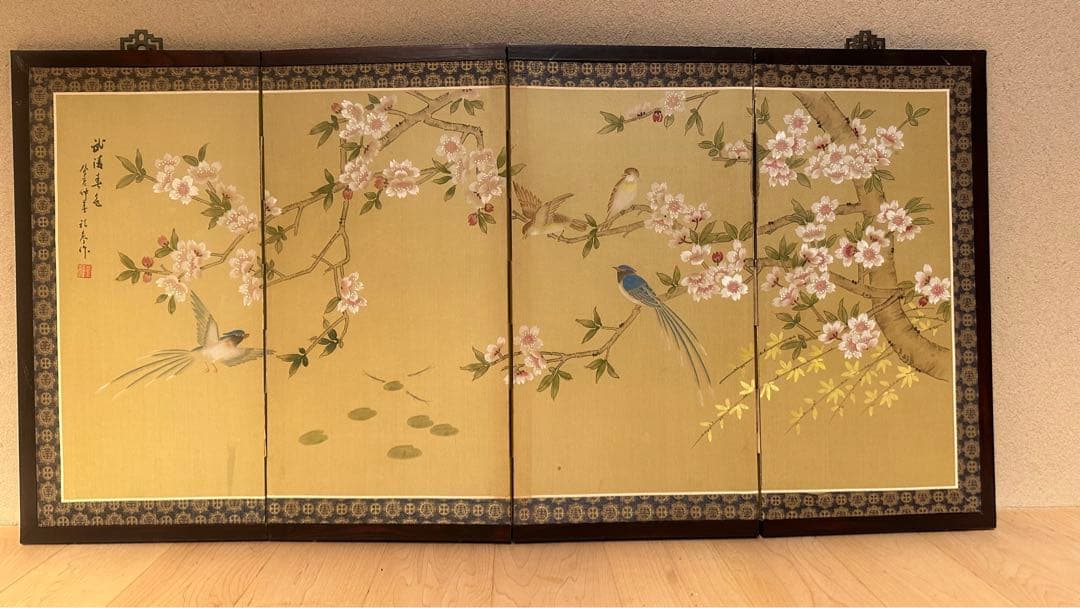 花鳥屏風　四曲