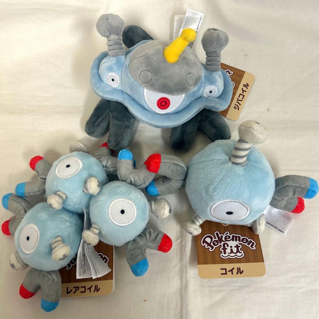未使用品！　コイル　レアコイル　ジバコイル　進化3体　ポケモンfit 旧タグ付