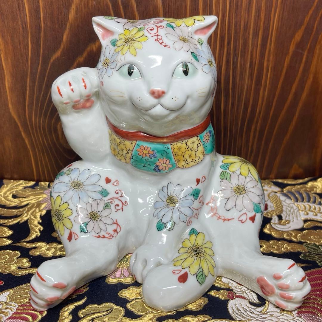 限定品【願いが叶う】招き猫 右手 スコティッシュフォールド 作家:鈴木朋子
